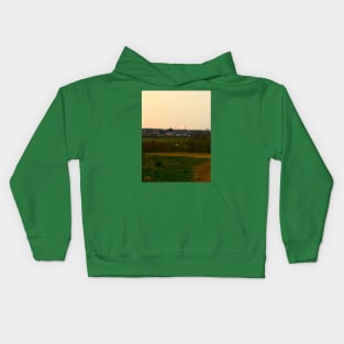 Beautiful Sunset Sky In The Countryside Art Kids Hoodie